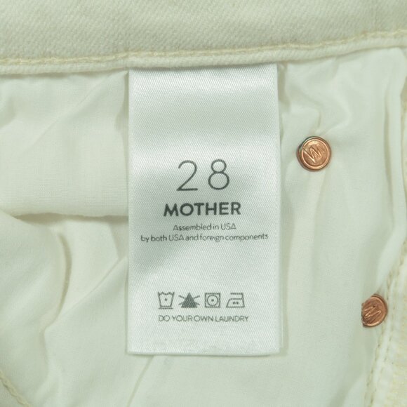 Mother The Rascal Ankle Snippet Womens 28 Ivory Whipping The Cream - Picture 7 of 9